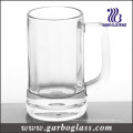Beliebte Glaswaren Thick Bottom Griff Glas Bier Becher (GB093713)
